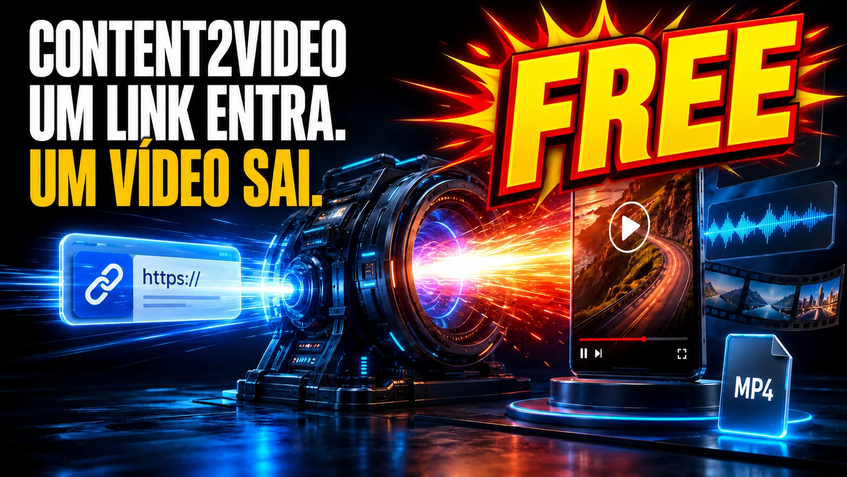 Content2Video — um link entra, um vídeo sai