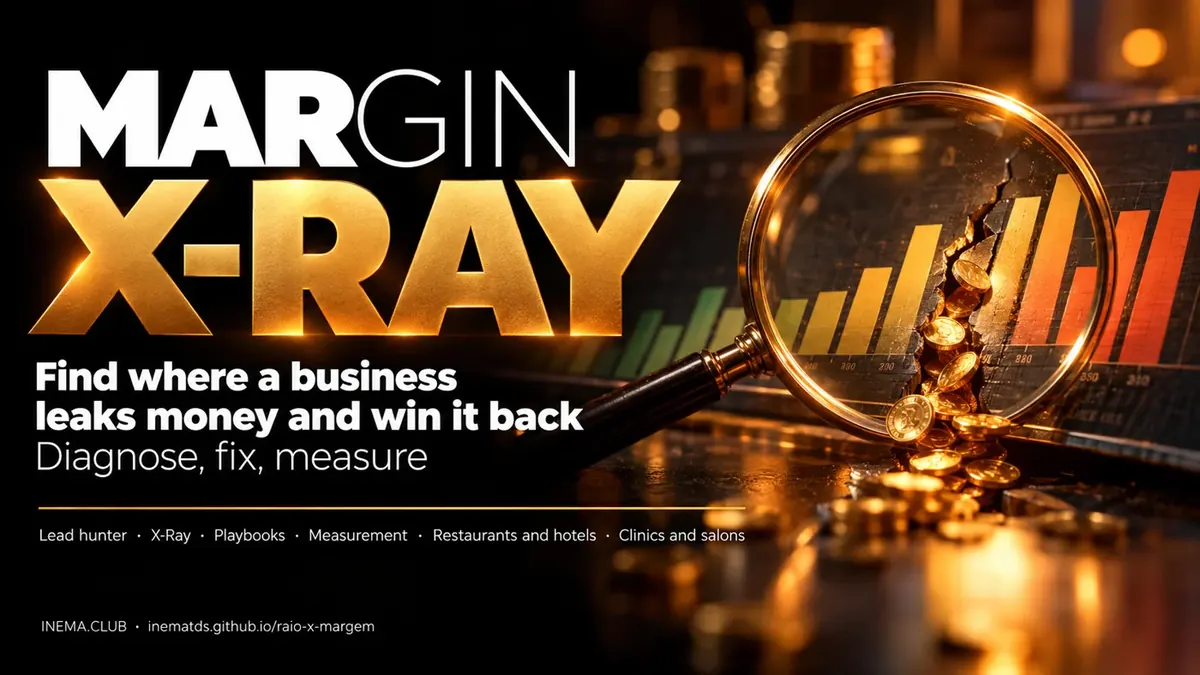 Margin X-Ray — find where a business loses money and recover it. Diagnosis, fix and measurement: an open kit for consultants.