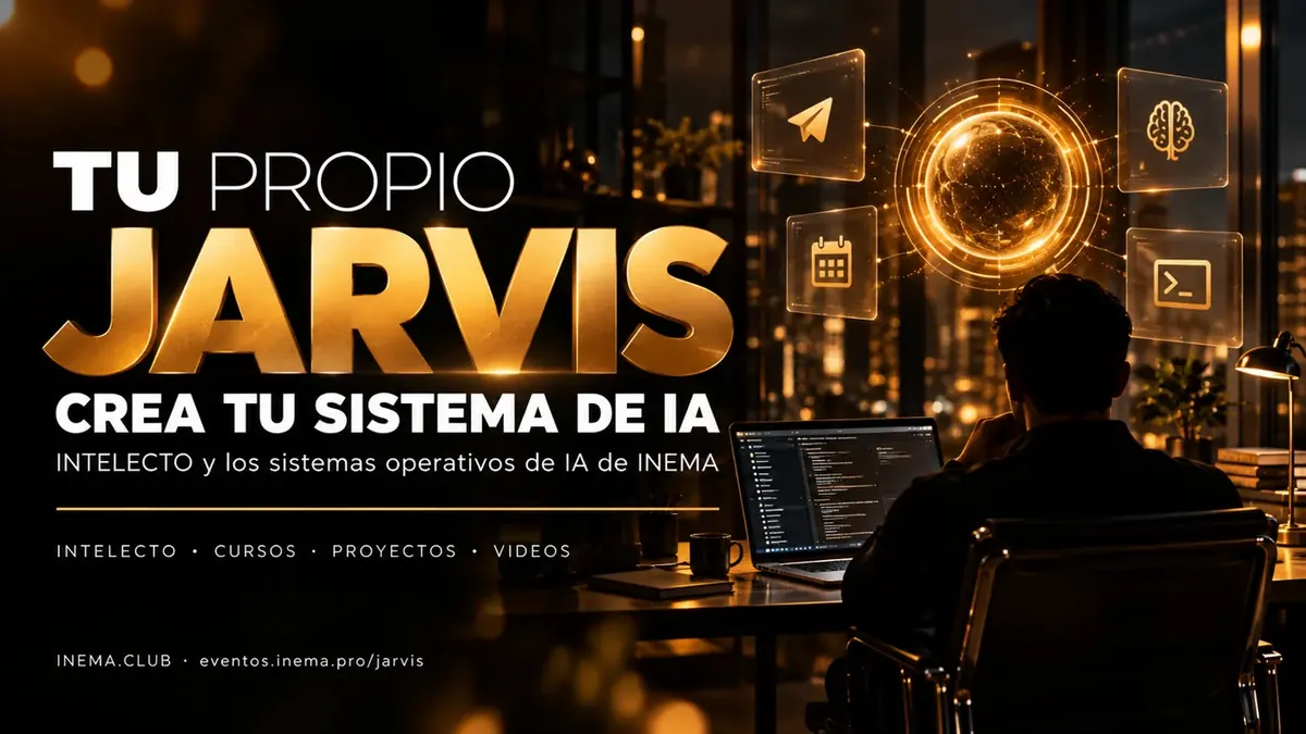 Tu propio Jarvis — crea tu sistema de IA: INTELECTO y todos los sistemas operativos de IA de INEMA, con cursos, proyectos y videos.