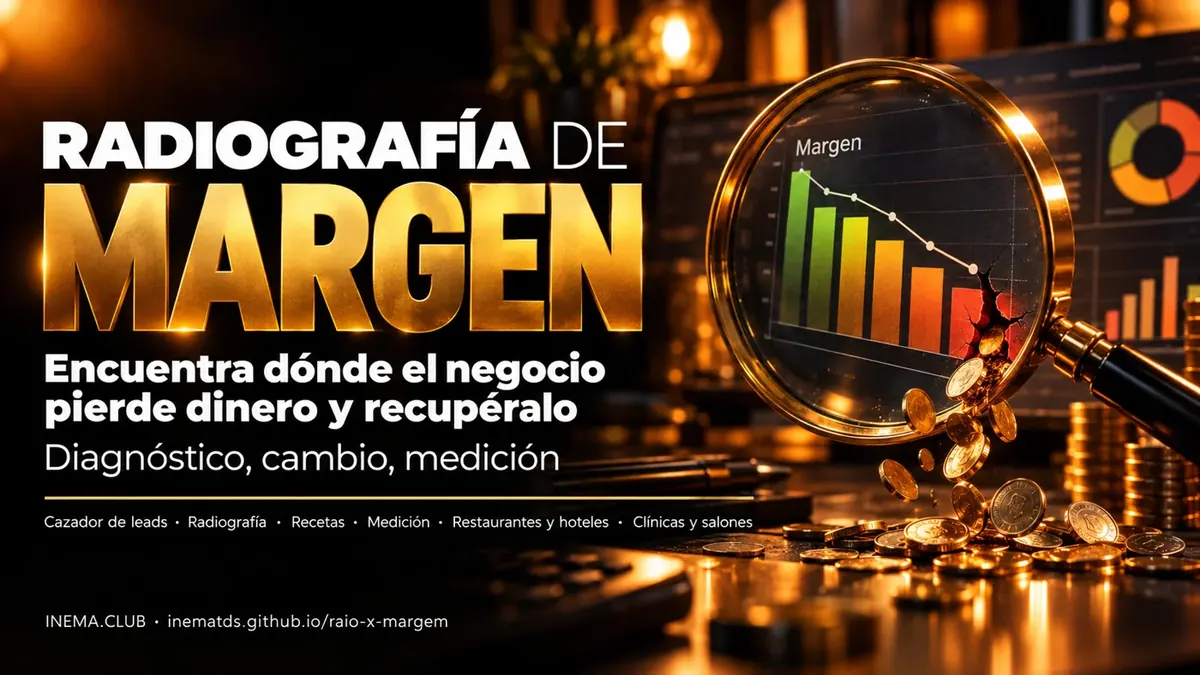 Radiografía de Margen — encuentra dónde pierde dinero el negocio y recupéralo. Diagnóstico, corrección y medición: kit abierto para consultores.